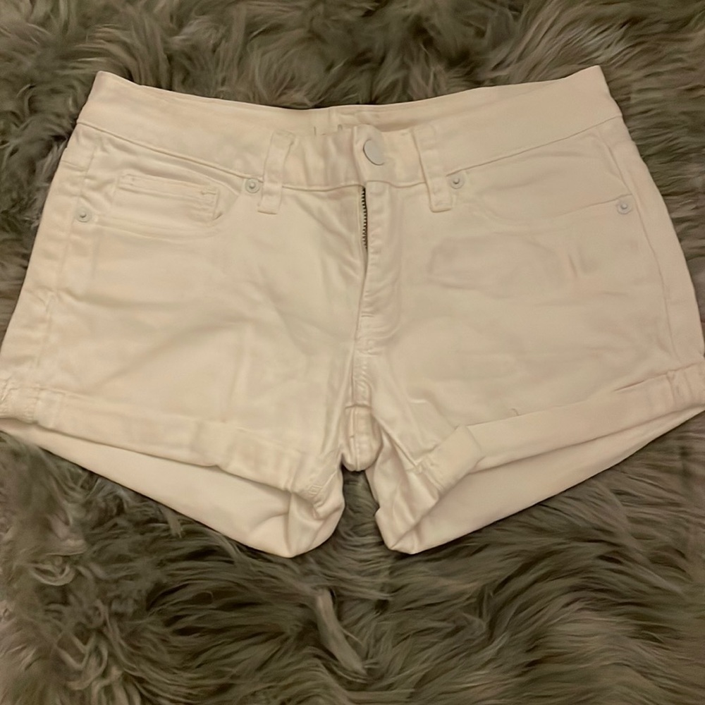 White Jean shorts